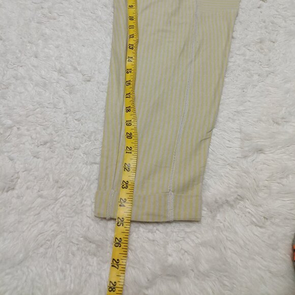 Free People Intimately Women's Yellow Stripped Waist Band Cotton Pants XS - Picture 6 of 8